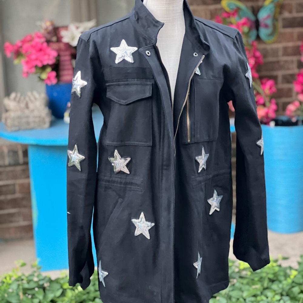 Buddy Love Black Jacket with Silver Stars